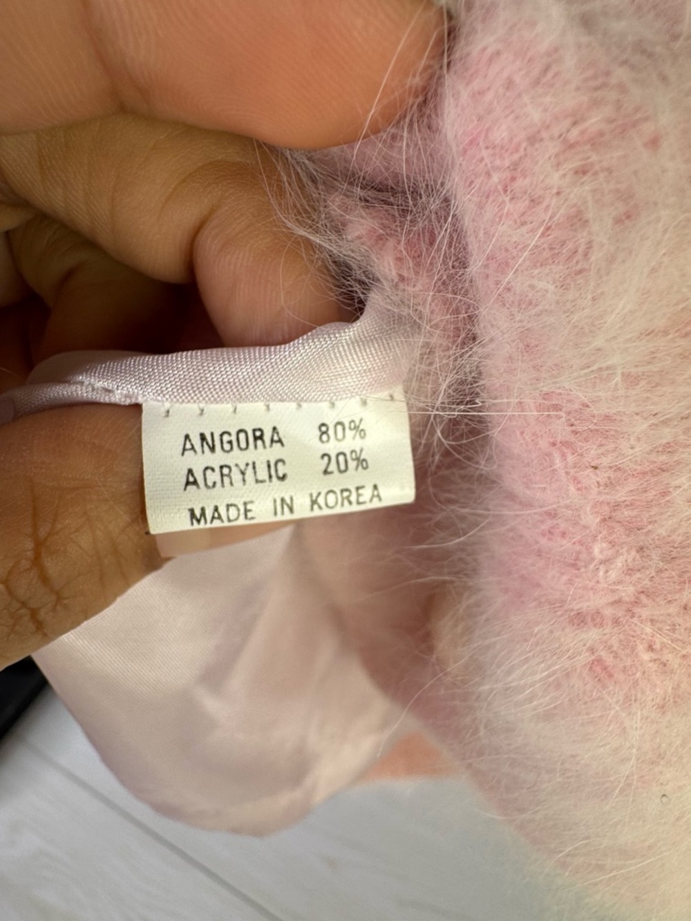 Stillman Studios Angora Cardigan Sweater Jacket large Pink VINTAGE - Picture 8 of 10